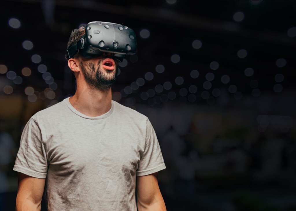 person in v r headset image
