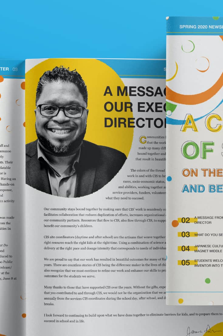 An annual report we designed for Communities in Schools.